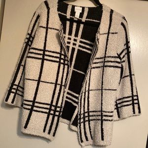 Chicos Fuzzy cropped cardigan